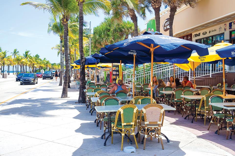 Outdoor Cafe on Fort Lauderdale Beach